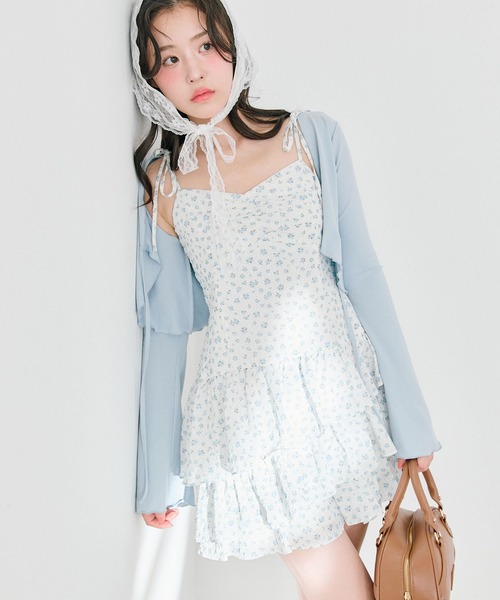 OLIVE des OLIVE シャーリングキャミワンピとボレロのセット SETアイテム】シャーリングキャミワンピとボレロのセット