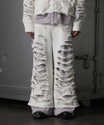 GRANCY ジーンズ 「GRANCY」Sweat Docking Design Damage Buggy Denim