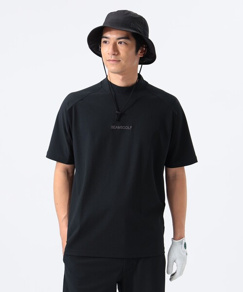 新品 BEAMSGOLF メッシュリブUV半袖 モックネック カットソー 新品 BEAMSGOLF メッシュリブUV半袖 モックネック カットソー