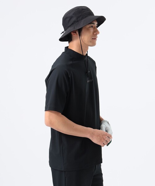 BEAMS GOLF tシャツ ORANGE LABEL / 切替メッシュ モックネック