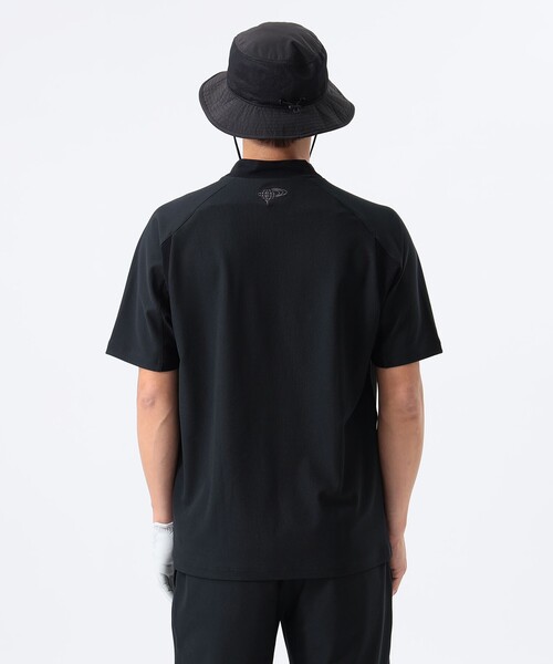 BEAMS GOLF tシャツ ORANGE LABEL / 切替メッシュ モックネック