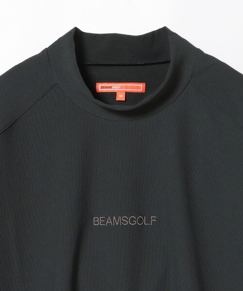 BEAMS GOLF ブラックメッシュTシャツ BEAMS GOLF tシャツ ORANGE LABEL / 切替メッシュ モックネック