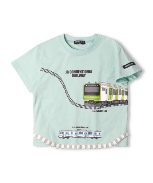 hungry heart tシャツ JR電車山手線・京浜東北線プリント半袖Tシャツ 