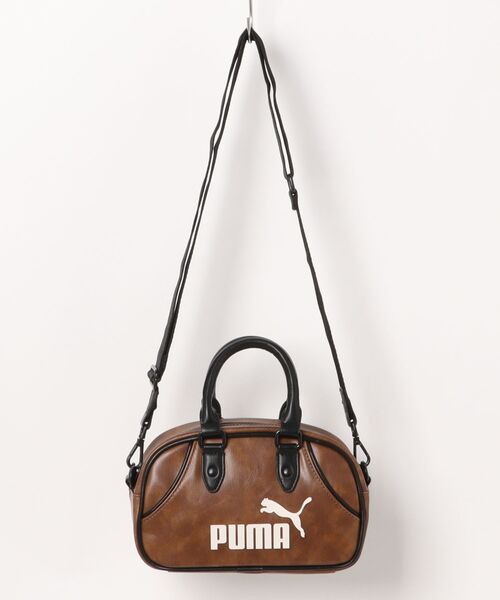 完売必至 PUMAアーカイブ ミニグリップバッグ ブラウン 在庫僅少 PUMA ボストンバッグ プーマ ウィメンズ アーカイブ ミニ