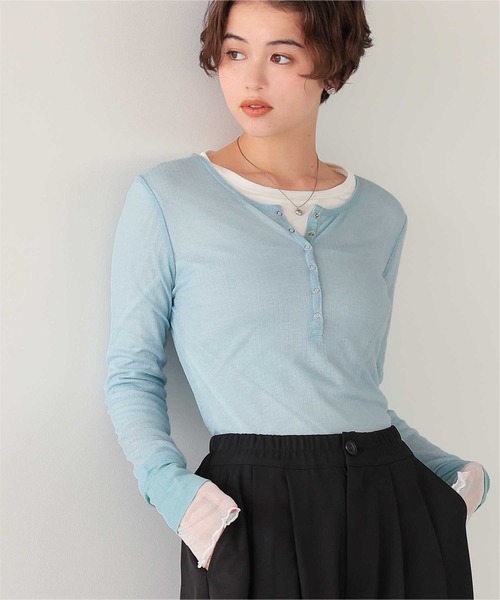 titivate（ティティベイト） tシャツ シアーテレコヘンリーネック