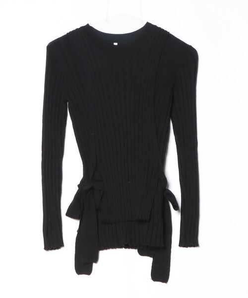 美品 Dignite collier黒 サイズF Dignite collier（ディニテコリエ） 長袖ニット FREE ブラック