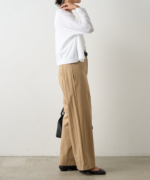 BEARDSLEY パンツ ベルト付きシャツチノパンツ レディース