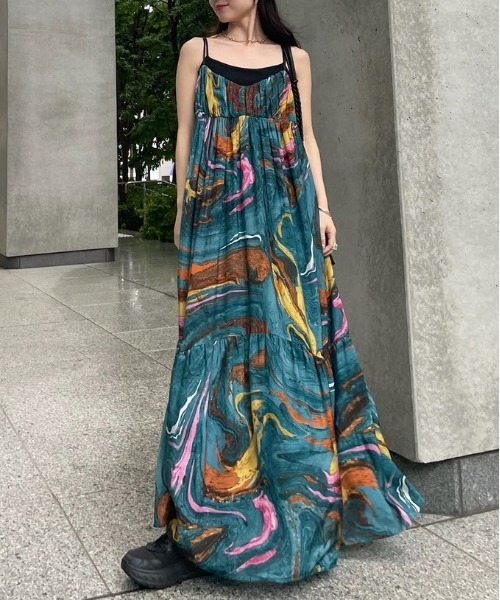 Ameri（アメリ） ワンピース MEDI INDIAN POOL MARBLE DRESS
