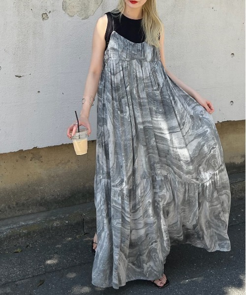 Ameri（アメリ） ワンピース MEDI INDIAN POOL MARBLE DRESS
