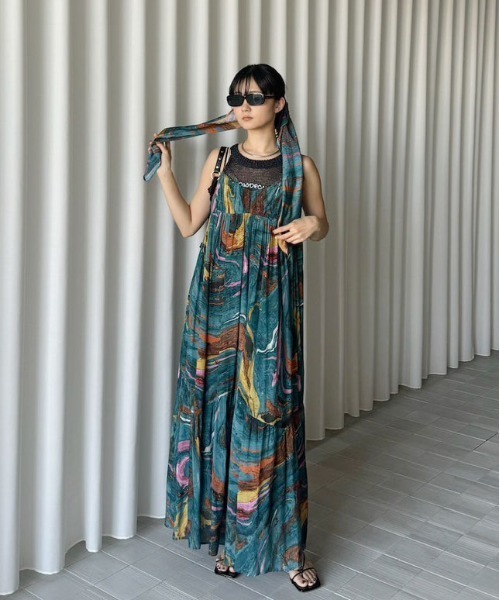 Ameri（アメリ） ワンピース MEDI INDIAN POOL MARBLE DRESS