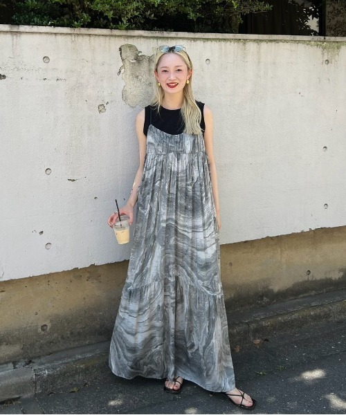 Ameri（アメリ） ワンピース MEDI INDIAN POOL MARBLE DRESS