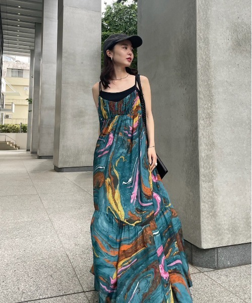 Ameri（アメリ） ワンピース MEDI INDIAN POOL MARBLE DRESS