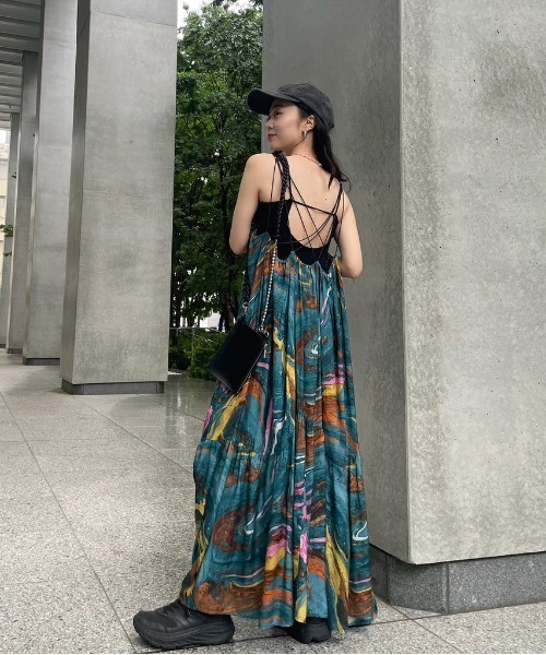 ワンピース MEDI INDIAN POOL MARBLE DRESS MEDI INDIAN POOL MARBLE DRESS