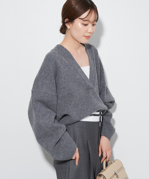 plage（プラージュ） Vネックニット - ホワイト レディース : ZOZOTOWN