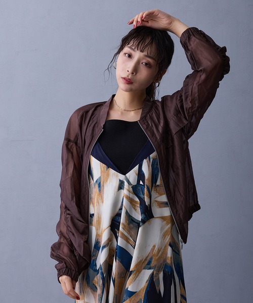 NICOLE white（ニコルホワイト） ブルゾン アウター シアーブルゾン