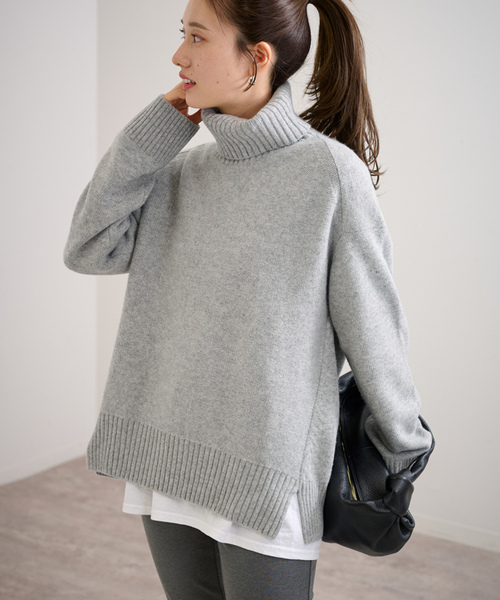 FRAMeWORK（フレームワーク） タートルネックニット FREE ライトグレー