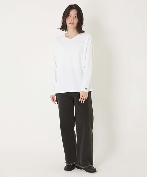 tシャツ ストレッチフライス リラックスフィット LS Tシャツ ウイメンズ レディース HOLLYWOOD RANCH MARKET tシャツ ストレッチフライス リラックス