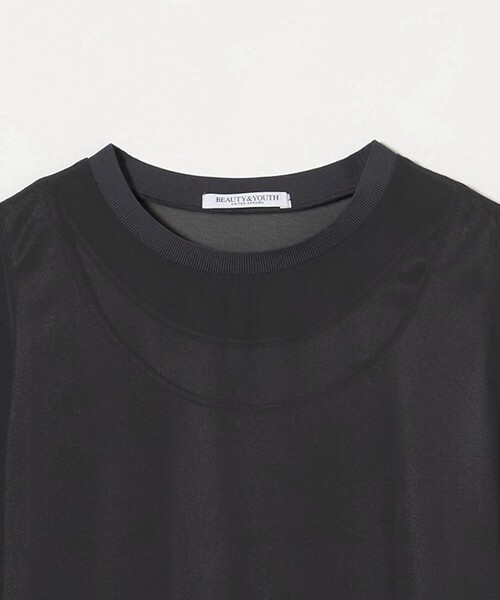 即日発送！ユナイテッドアローズ シフォンレイヤード ドルマンスリーブ ワンピース BEAUTY&YOUTH UNITED ARROWS（ビューティーアンドユース