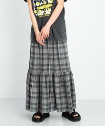 URBAN RESEARCH Sonny Label スカート リネン混マドラスチェック