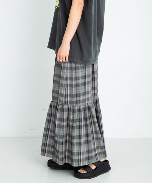 URBAN RESEARCH Sonny Label ロング スカート リネン混マドラス
