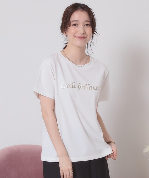 ITS'DEMO（イッツデモ） tシャツ 「手洗い可」箔ロゴプリントTシャツ