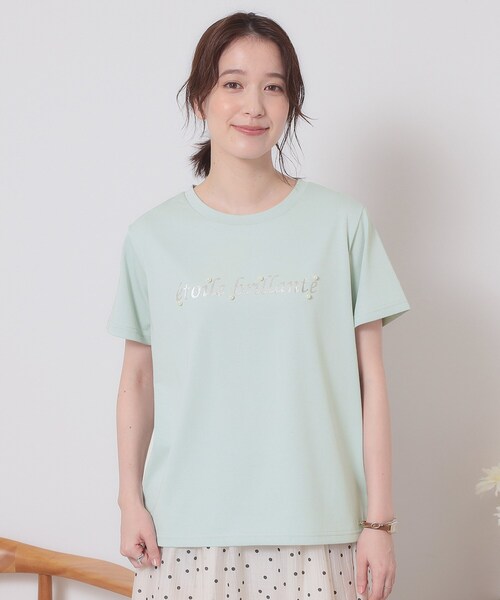 ITS'DEMO（イッツデモ） tシャツ 「手洗い可」箔ロゴプリントTシャツ