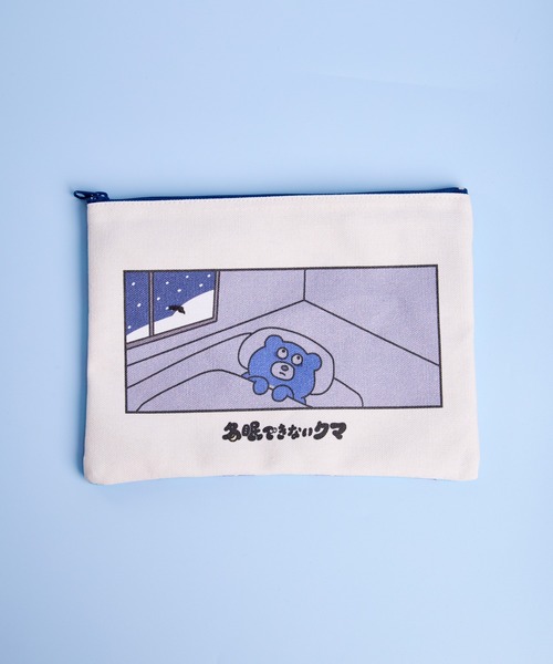 THE BAREFOOT ポーチ 「冬眠できないクマ」眠れないクマくんフラット