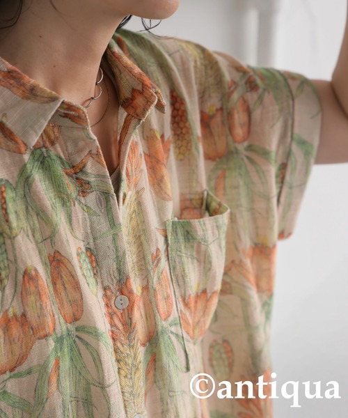 花柄★コットン★ティアード★シャツワンピース★ ERDEM STB1124F0870_zo_a100.jpg