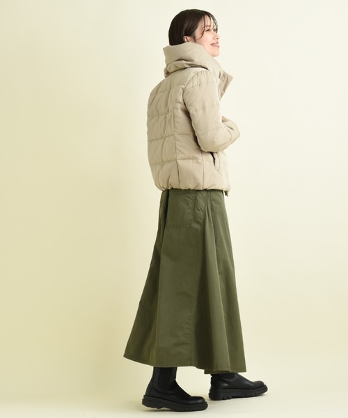 「INTERPLANET」 ダウンジャケット MEDIUM グレイッシュベージュ レディース_画像6