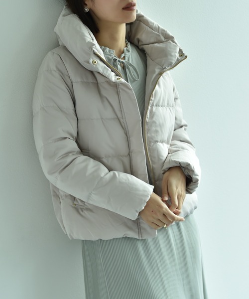 「INTERPLANET」 ダウンジャケット MEDIUM グレイッシュベージュ レディース_画像7