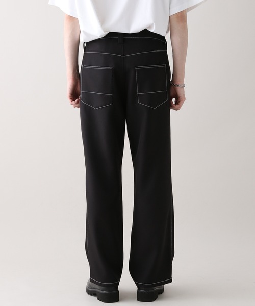 りょうかページ コットン チノ ストレートレッグ パンツ