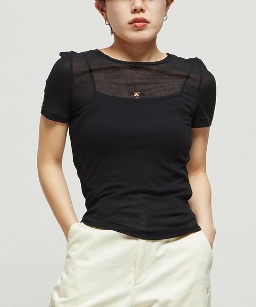 CONVERSE TOKYO tシャツ STAR CUTTING SHEER TOP レディース