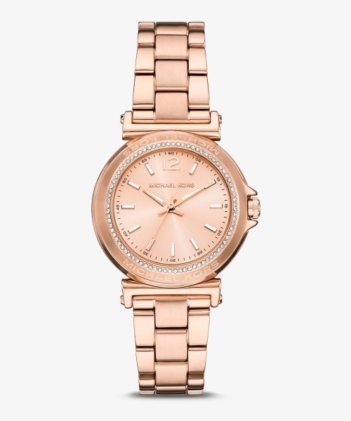 MICHAEL KORS 腕時計 MAREN パヴェ ローズゴールドトーン ミニ