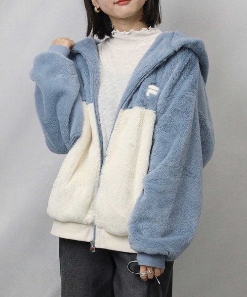 FILAフィラジップアップMサイズ FILA（フィラ） ジップアップブルゾン M ブルー レディース : ZOZOTOWN