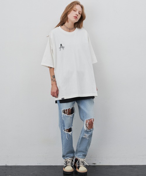 「AIVER」 半袖Tシャツ SMALL ナチュラル メンズ