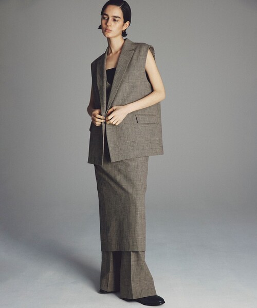 uncrave（アンクレイヴ） パンツ グレンチェック ワイドパンツ