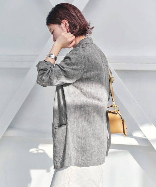 Spick & Span」 テーラードジャケット 40 グレー レディース