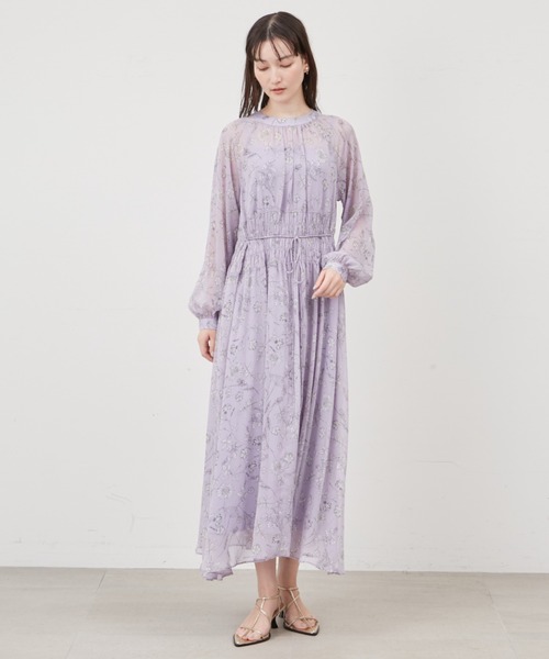 Mila Owen リネンシャツ 長袖 ラベンダー Mila Owen（ミラオーウェン）の「ロングリネンシャツ（シャツ