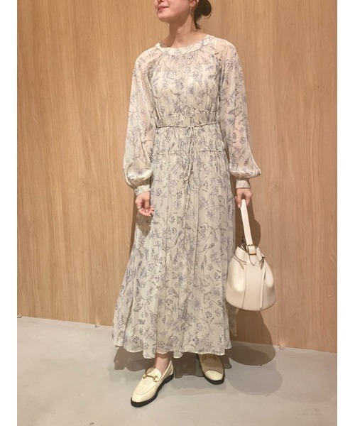 Mila Owen グレー リブミニワンピース 長袖 Mila Owen タートルネックロングリブニットワンピース グレー 0