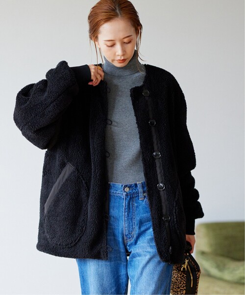 「ARMY TWILL」 ノーカラージャケット FREE ブラック レディース_画像2