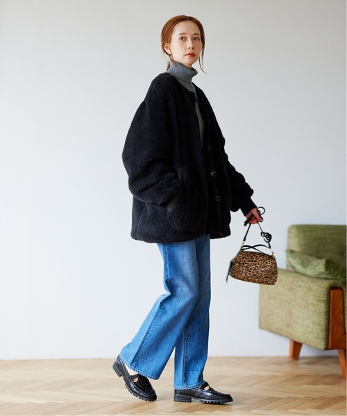 「ARMY TWILL」 ノーカラージャケット FREE ブラック レディース_画像3