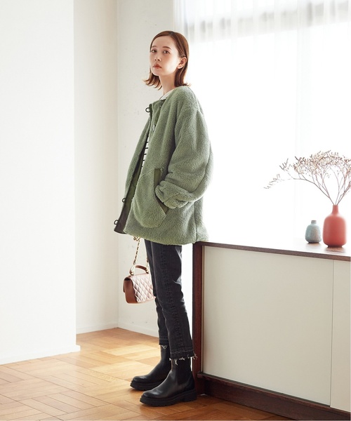 「ARMY TWILL」 ノーカラージャケット FREE ブラック レディース_画像7