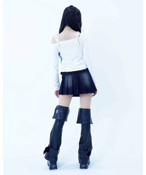 REFLEM（レフレム） スカート 「REFLEM/レフレム」ベルト付きプリーツ
