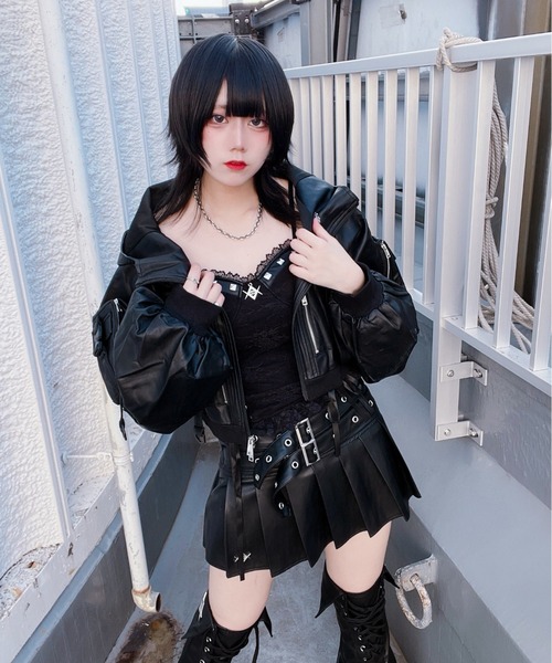 REFLEM（レフレム） スカート 「REFLEM/レフレム」ベルト付きプリーツ