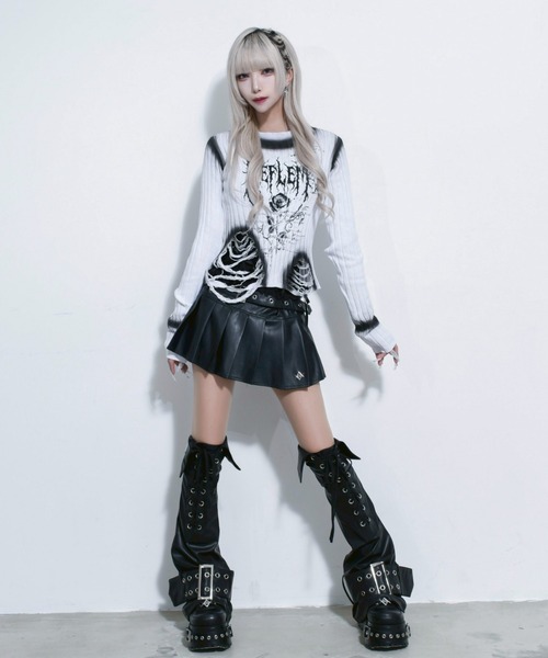 REFLEM（レフレム） スカート 「REFLEM/レフレム」ベルト付きプリーツ