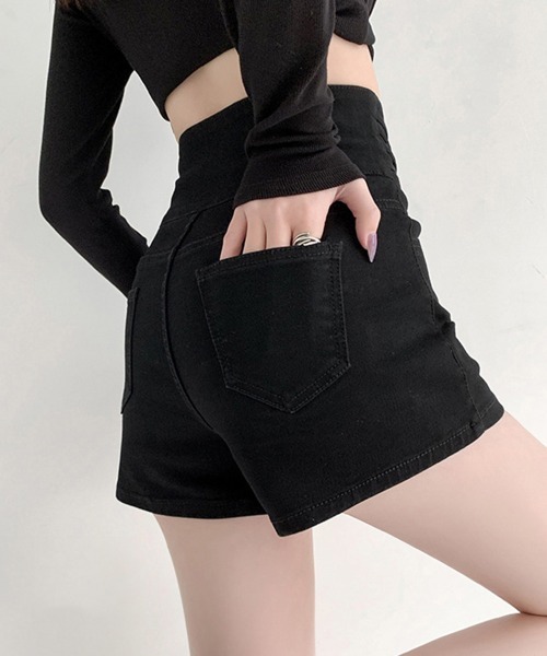 「Miniministore」 デニムショートパンツ M ブラック レディース