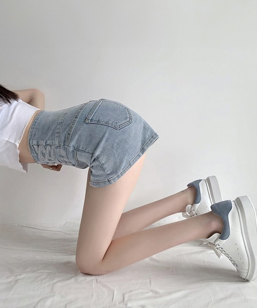 「Miniministore」 デニムショートパンツ M ブラック レディース
