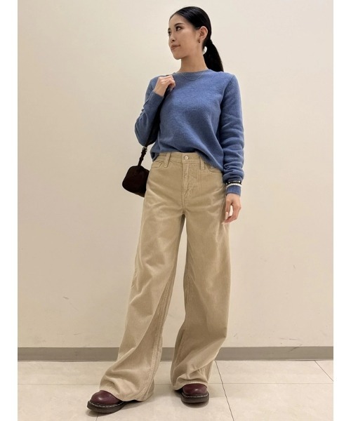 GAP（ギャップ） パンツ ミッドライズ コーデュロイ バギー ワイド