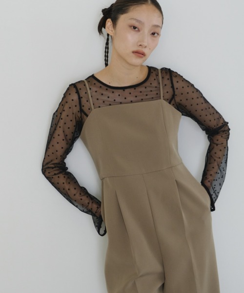 ANDRESD ブラウス シャツ ドットシアートップス / Dot Sheer Tops