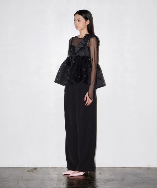 ANDRESD ブラウス シャツ ドットシアートップス / Dot Sheer Tops